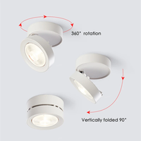 Plafonnier encastré COB fin à intensité variable 3W 5W 7W 12W, orientable à 360 degrés, pliable à 90 degrés, spot LED pour éclairage intérieur