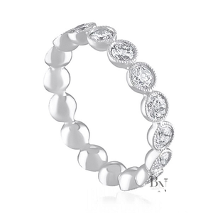 Bague de mariage de luxe en or plaqué 14 carats avec diamant de laboratoire exquis pour femme, 1,59 ct, 3,5 mm de large, bague de mariée haut de gamme - Product Image 3