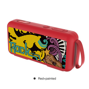 NOUVEAU Haut-parleur Bluetooth Creative <span class=keywords><strong>Graffiti</strong></span> Painting Mini Plug-in <span class=keywords><strong>Radio</strong></span> Wireless Audio Speaker - Product Image 3