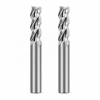 Fraise à queue en carbure de tungstène à 3 cannelures haute vitesse 45°/Hélice haute droite pour fraisage CNC de l'aluminium, outil OEM Jiuzhou Times HRC55