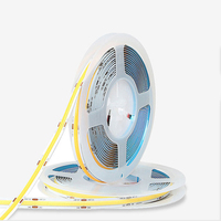 Lampu Strip LED COB 12V 24V 320 LED/M Ra90 90Lm/W 8mm Lampu Pita LED Putih Putih Hangat