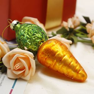 <b>Hand</b>-painted UV Printing Glass Vegetable <b>Mold</b> Christmas Tree Pendant Decoration with Customizable Shape and Color - Product Image 1