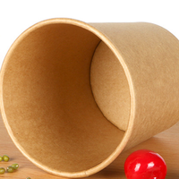 Vente en gros Boîte à lunch en papier à emporter de qualité alimentaire 4 6 8 16Oz Récipient pour soupe chaude en papier PE bols à salade avec couvercle en papier couvercle en PP