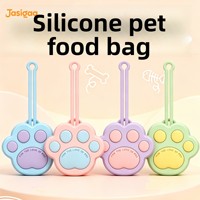 Nouveau sac banane transfrontalier pour friandises d'entraînement pour chien, en silicone de qualité alimentaire en forme de patte, avec cordon, pour la promenade en extérieur