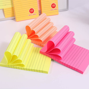 Foska hai kích thước 3x5inch 4x6inch 4 màu sắc tươi sáng số lượng lớn siêu dính tự dính ghi chú ghi nhớ pad với dòng cho cuộc họp văn phòng trường học - Product Image 2