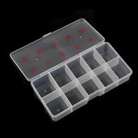 Boîte de rangement pour accessoires de nail art avec logo personnalisé, organisateur de strass pour ongles, boîte de rangement pour pointes d'ongles, boîte de rangement pour nail art avec 10 espaces numérotés