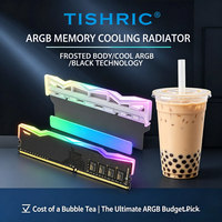 Dissipateur thermique en aluminium ARGB pour mémoire, couvercle de refroidissement universel pour RAM DDR3 DDR4 DDR5 ECC, éclairage ARGB 5V, armure de refroidissement pour PC gaming