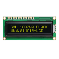 شاشة LCD 1602VA بسعر المصنع، وحدة عرض الأحرف 5 فولت مع لوحة محول IIC، شاشة LCD 1602 سوداء