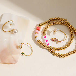 Anillo de Boda Abierto de Acero Inoxidable Personalizable y Moderno, Chapado en Oro de 18K con Piedras Creadas en Laboratorio - Product Image 6