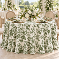 Nappe de table en polyester à motif floral fantaisie pour événements, hôtels, taille personnalisée, pour la décoration de mariage