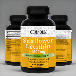 Suplemen kesehatan dewasa, bunga matahari lecitin kapsul lembut dukungan kekebalan tubuh bukan untuk wanita hamil & tidak hamil anak-anak - Product Image 3