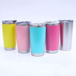 แก้วกาแฟแบบมีหูจับสำหรับเดินทาง ฤดูหนาว เก็บความร้อน ความเย็นได้นาน สีขาวล้วน สำหรับงานซับลิเมชั่น ผนังสองชั้น สแตนเลส ขนาด 20 ออนซ์ เหมาะสำหรับงานปาร์ตี้ หรือกิจกรรมกลางแจ้ง - Product Image 3
