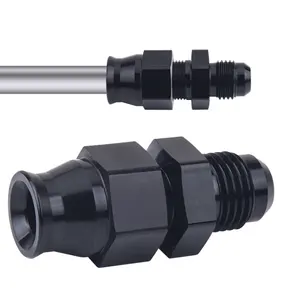 Tubo rigido 1/2 in lega di alluminio anodizzato nero a tubo maschio PTFE an8 8an raccordo carburante un adattatore