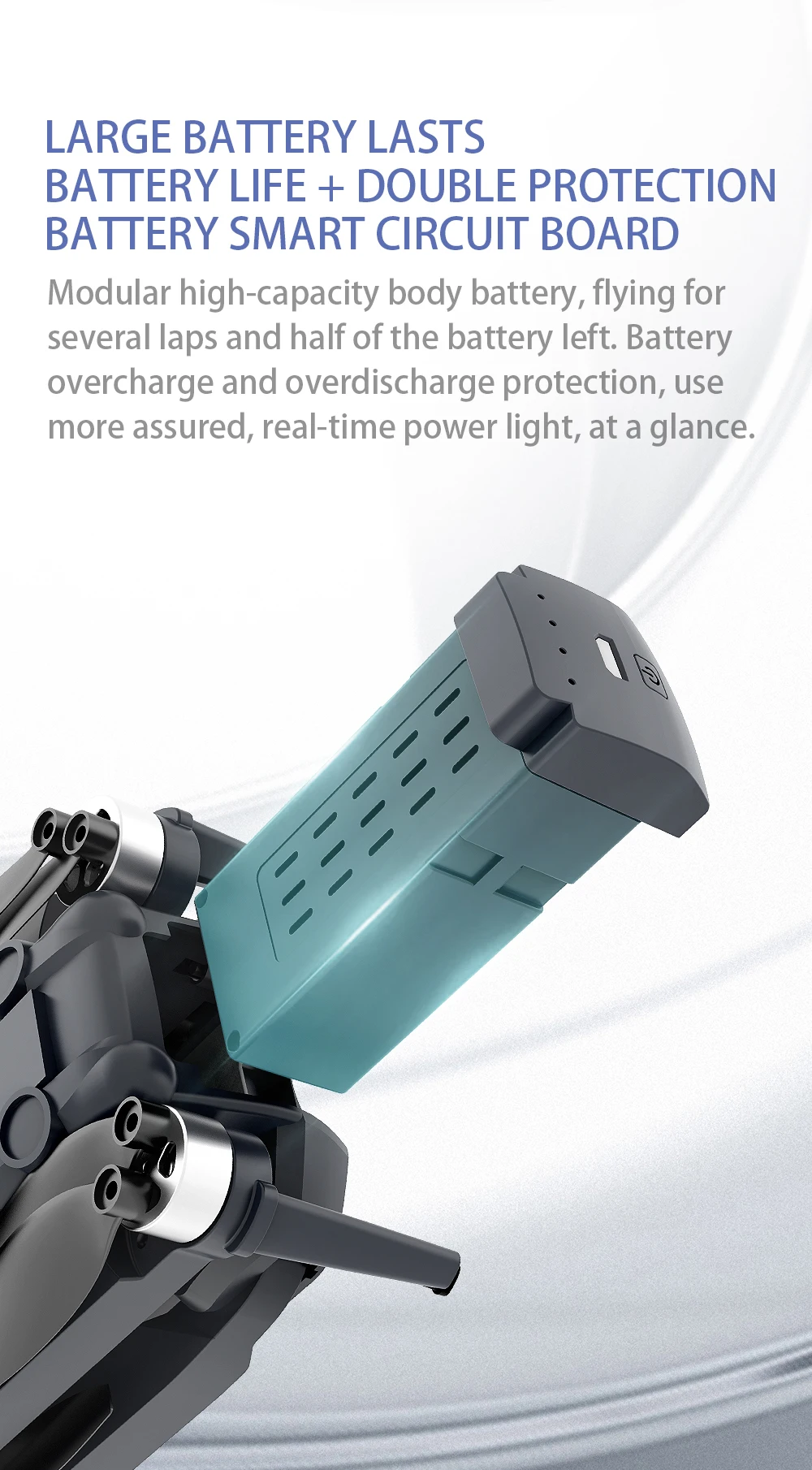 KFPLAN KF106 Drone, battery overcharge and overdischarge protection, use more assured, real-time power light