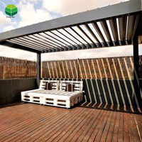 Système de toit à persiennes étanche Hardtop Alun Barbecue Garden Bioclimatic Pergola Supports 4X4 Kit Pour l'extérieur