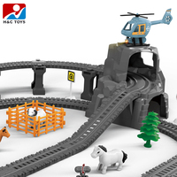 Enfants bricolage créatif assembler des jouets orbite jouet 89 pièces lumière électrique et son train piste jouets