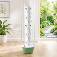 Tour hydroponique LED à 11 étages, ferme verticale commerciale, agriculture, conception modulaire, pompe en plastique, arrosage, anti-UV, garantie 1 an