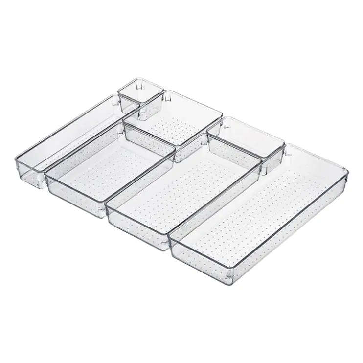 Kitchen Plastic Makeup Drawer Small Compartment Stackable Desktop Storage Box Organizer Container Draw Organizers
