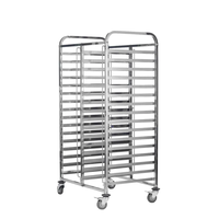 Chariot de séchage de chariot de support de plateau d'acier inoxydable de la capacité de charge forte commerciale 201/304