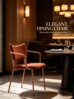 Chaise de salle à manger en tissu de style nordique moderne avec accoudoirs dorés, chaise de détente pour salon, chambre à coucher, hôtel
