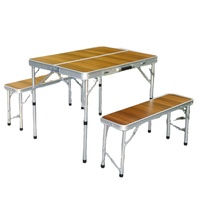 Table de Camping en bois, rouleau d'œufs pliable, 30kg, Triangle, Stable, voyage, randonnée, accessoires pour barbecue, Style bois, pour l'extérieur