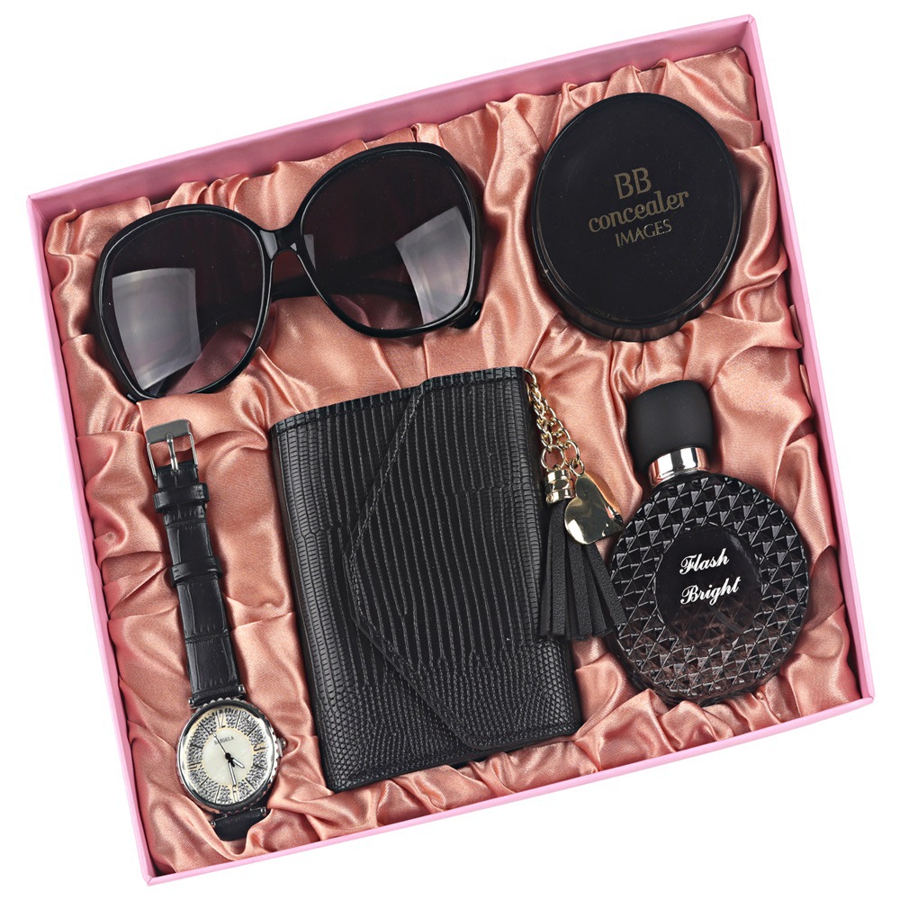 Square black sunglasses 5 piece set