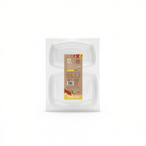 <b>Disposable</b> 1500CC Rectangular Plastic <b>Food</b> Storage <b>Container</b> with Reusable Bisag Top 1505R Envase Tapabisag Transp - Product Image 3
