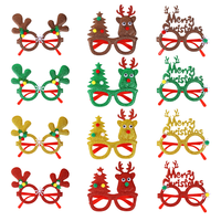 Lunettes de Noël fantaisie en forme de bois de cerf, légères et réutilisables, pour dîner en famille, activité scolaire, célébration au bureau et cadeau de vacances