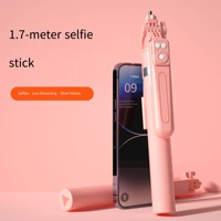 MQ Wireless Mini Selfie Stick Retractable Foldable Aluminium Tripod Monopod Alat Genggam Portabel Remote Shutter Perjalanan iPhone