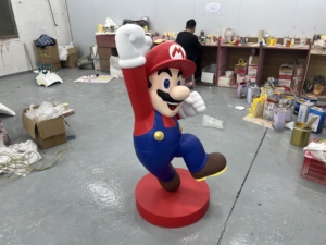 Gran oferta, escultura <span class=keywords><strong>de</strong></span> <span class=keywords><strong>Mario</strong></span> <span class=keywords><strong>de</strong></span> fibra <span class=keywords><strong>de</strong></span> vidrio personalizada <span class=keywords><strong>de</strong></span> alta calidad para centro comercial al aire libre, decoración <span class=keywords><strong>de</strong></span> calle comercial - Product Image 3