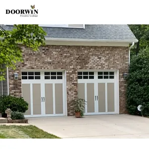 Garage Doors Residential Automatic Combined Light Transmission Electric Aluminum Garage Door with wood color