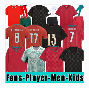 Maillots de football du Portugal 2026-2027 Ronaldo <span class=keywords><strong>JOAO</strong></span> FELIX 26 RUBEN NEVES BERNARDO BRUNO Kits pour enfants - Product Image 1
