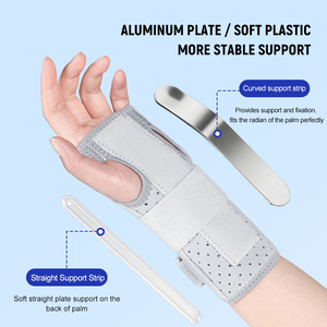 6134 # Attelle de <span class=keywords><strong>poignet</strong></span> réglable avec plaque en aluminium, sangle de compression pour le <span class=keywords><strong>poignet</strong></span>, attelle de soutien pour le canal carpien et le <span class=keywords><strong>pouce</strong></span> avec barres de maintien - Product Image 3