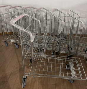 नया डिजाइन लॉजिस्टिक वेयरहाउस डेक ट्रॉली कार्गो गोदाम ट्रक कैरी प्लेटफॉर्म ट्रॉली - Product Image 6