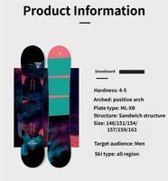 Snowboard Tout-Terrain pour Adultes, Écologique, Noyau en Bois de Peuplier, Bord Évasé Surdimensionné, Mode Extérieure, Hiver, Professionnel