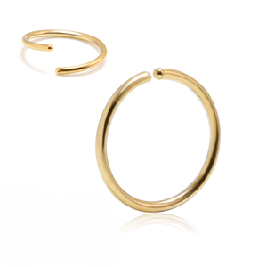 Seamless Open Hoop <b>Rings</b> | 316L Stainless Steel Hypoallergenic <b>Nose</b> Septum Cartilage Piercing Jewelry - Product Image 1