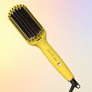 Brosse lissante ionique 2-en-1 professionnelle en bambou ultra-lisse pour usage domestique, <span class=keywords><strong>peigne</strong></span> électrique <span class=keywords><strong>anti</strong></span>-<span class=keywords><strong>poux</strong></span> tendance, vente en gros - Product Image 6