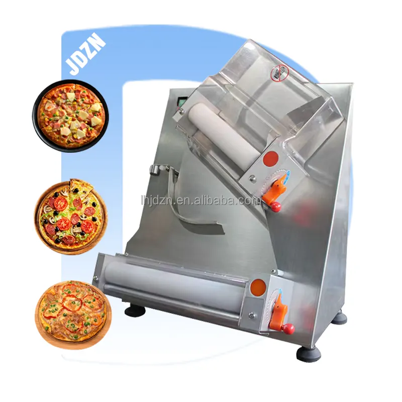 Prensa eléctrica de mesa para Pizza, máquina laminadora de masa, laminadora de masa para repostería, uso comercial, Pádel de pie de acero inoxidable