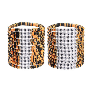 Pulsera de Halloween con Cuentas de Arcilla Polimérica, Diseño Espeluznante, Accesorio de Moda para Mujer - Product Image 5