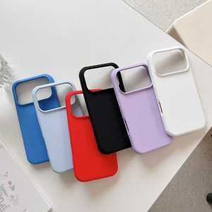 Silicone Trường Hợp Đối Với 17 Pro Max Biểu Tượng Tùy Chỉnh Silicone Lỏng Bìa Sợi Nhỏ <span class=keywords><strong>Silicon</strong></span> Trở Lại Shell Đối Với iPhone 17 16 15 14 13 12 11 - Product Image 2