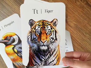 Animales Alfabeto Tarjetas Flash Montessori Flashcards Aprendizaje Temprano Tarjeta Flash - Product Image 3