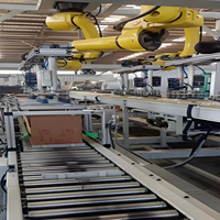 Ligne de production automatisée d'emballage et de tri à haute efficacité, à rouleaux en acier inoxydable, à vitesse réglable et contrôlée par PLC