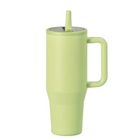 Nouveau gobelet durable en acier inoxydable à double paroi 40oz gobelet isolé sous vide avec poignée portable et paille