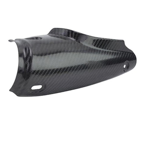 Kit de protector de tubo silenciador de fibra de carbono real para motocicleta universal, protector antiescaldado - Product Image 4