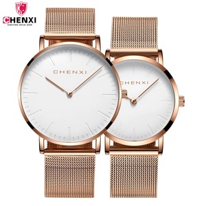 CHENXI 076 Couple Montres Quartz Offre Spéciale Mode Rose Or Amant Vacances Cadeau Montre Ultra Femme Hommes Poignet Dropshipping Montre - Product Image 2