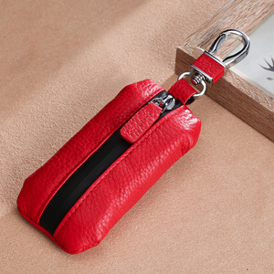 Vente en gros cuir de vachette véritable métal porte-clés de voiture pour hommes porte-clés porte-monnaie portefeuilles homme - Product Image 6