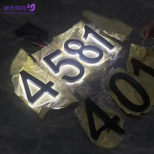 Customizable Led <strong>Illuminated</strong> 12v Metal Acrylic Modern Office Hotels Home Apartment Door Address <strong>House</strong> Lights <strong>Numbers</strong> Sign - Product Image 1