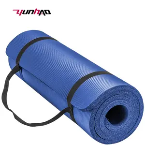 YunCheng cina produttore palestra casa antiscivolo 10 MM di spessore NBR Yoga Mat esercizio con cinturino