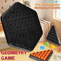 Juego de Ajedrez Triangular HTL con Bandas Elásticas, Tablero Geométrico, Rompecabezas de Estrategia, Razonamiento Espacial, Juguete Familiar de Mesa para 2-4 Jugadores