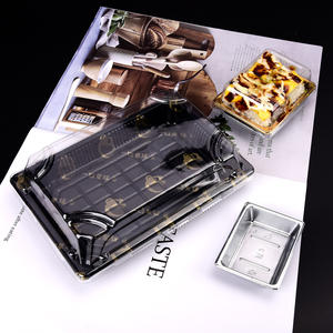 Gıda sınıfı gıda konteyner restoran parti piknik öğle yemeği paket ambalaj Mini suşi tepsisi plastik suşi tabağı tepsi kapaklı - Product Image 3